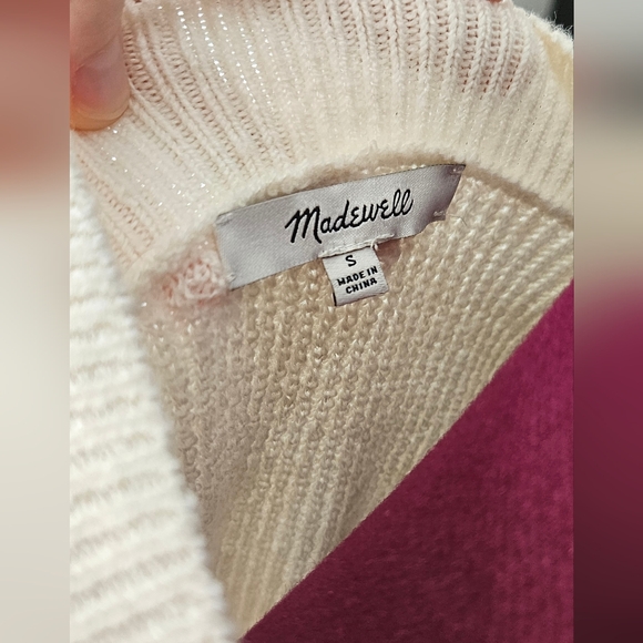 Madewell Cream Women's Square Neck Sweater Size S - Picture 3 of 3